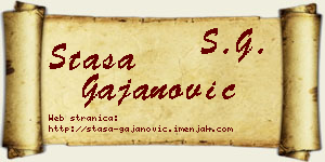 Staša Gajanović vizit kartica